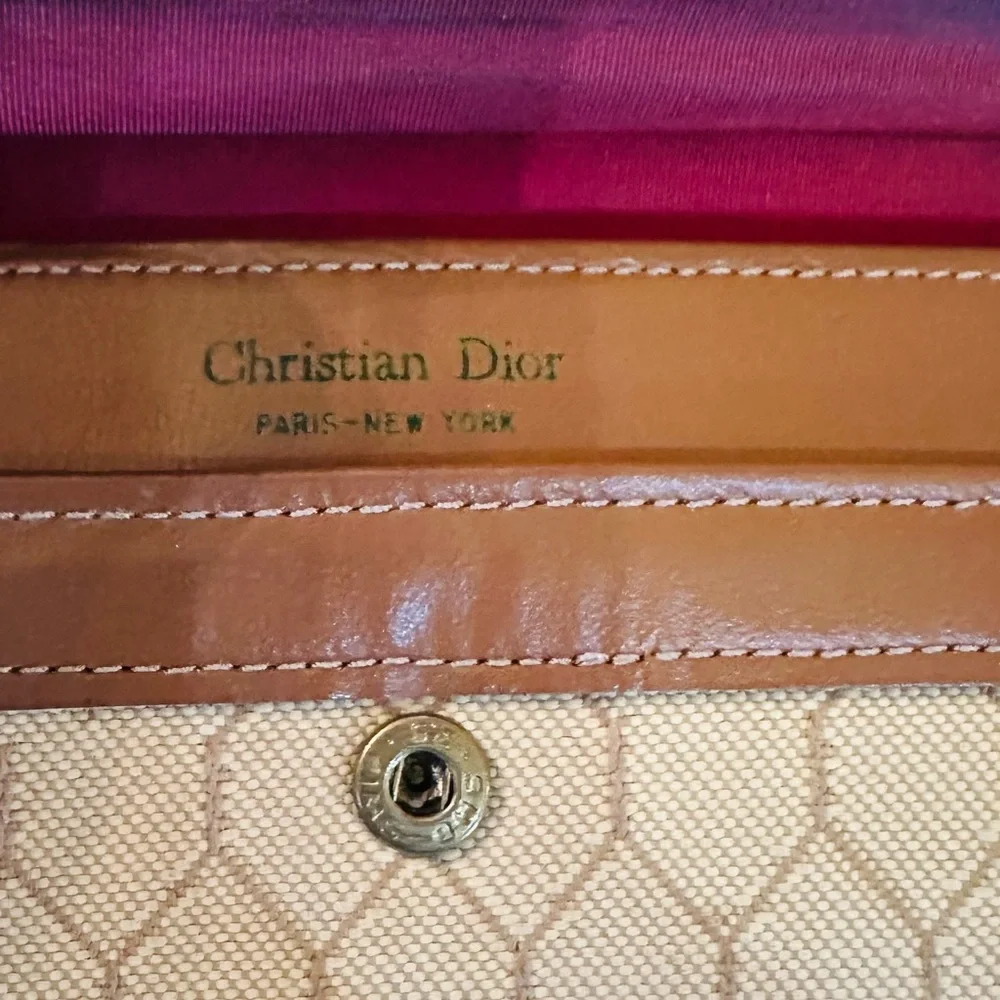 Christian dior vintage wallet Brown and Tan color